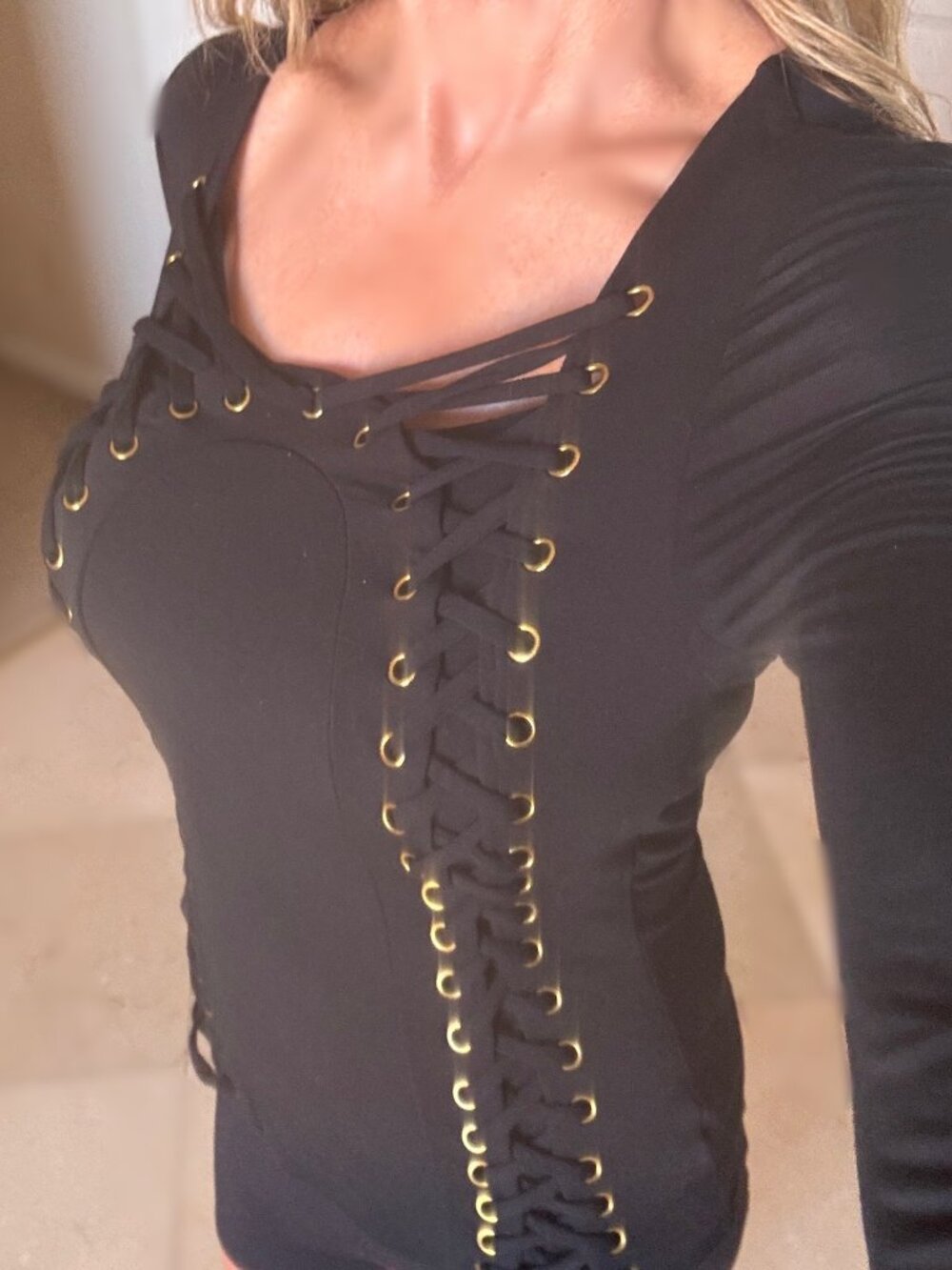 Venus Lace Up Top Size S
